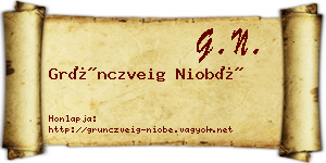 Grünczveig Niobé névjegykártya